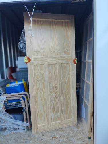 Unfinished pine internal door - internal,